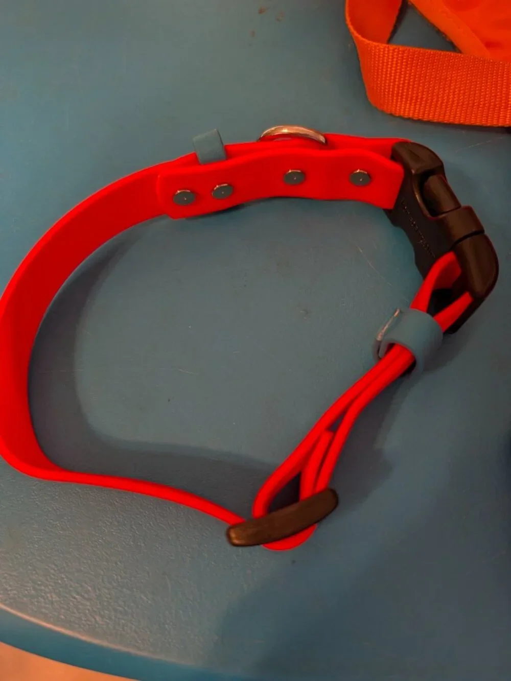 Canada Pooch Ltd High Vis Orange Safety Harness and Biothane Collar L/XL